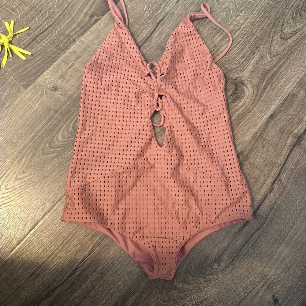 Acacia Swimwear Blush One-Piece with Cutout Detail